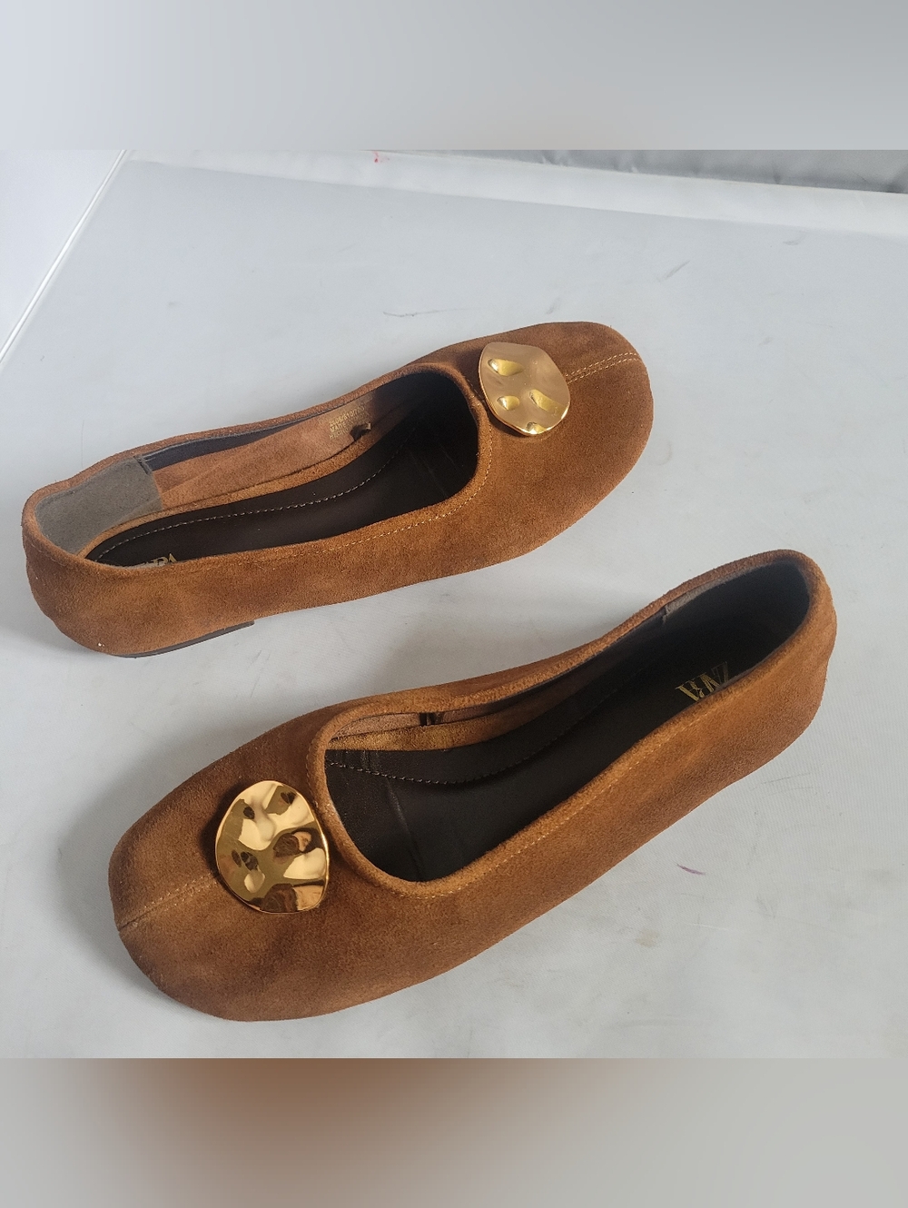 Zara Women's Loafers Size Europe 40 Us 9  Brown Suede